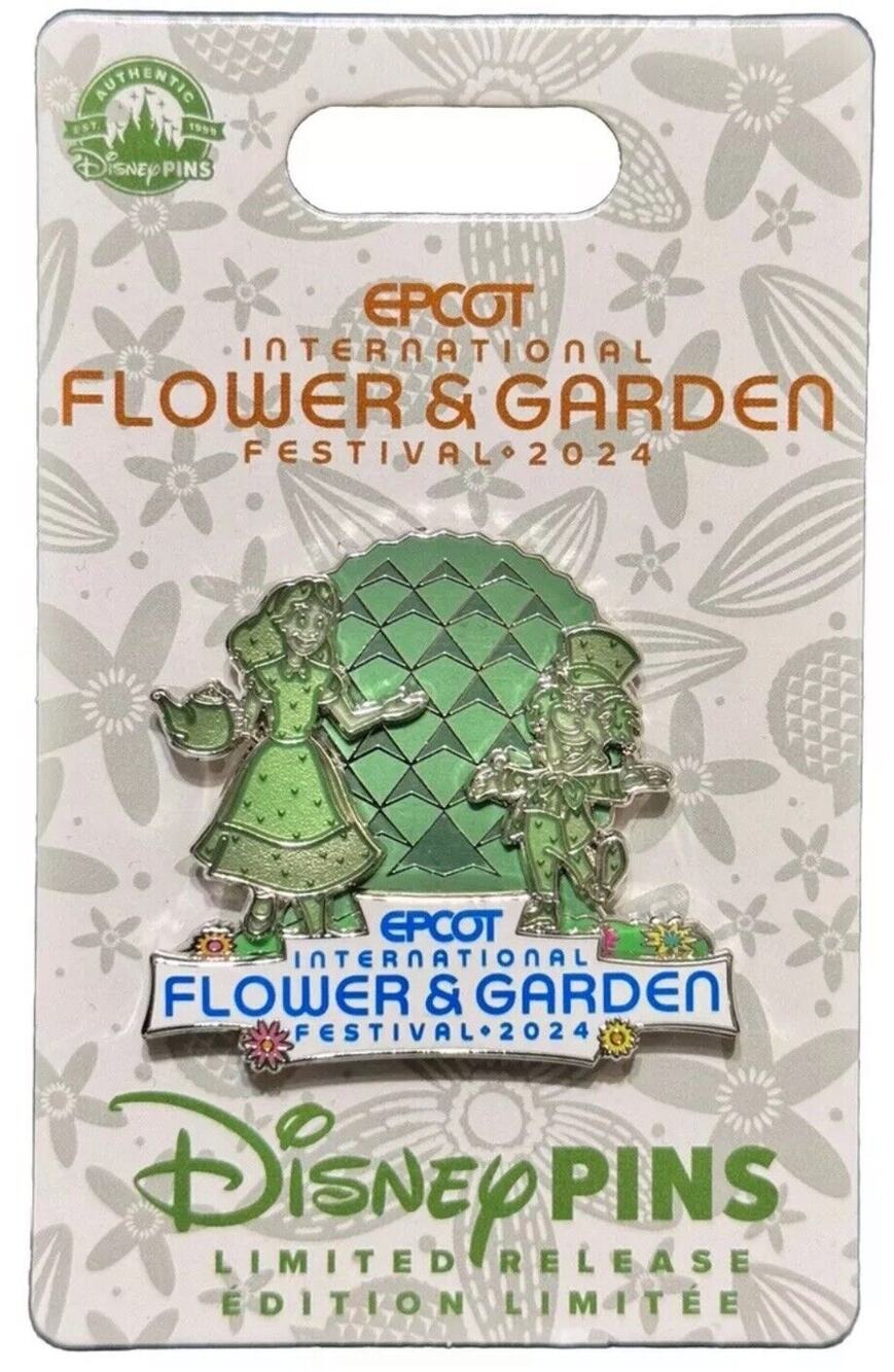 Disney Epcot Flower And Garden 2024 Alice in Wonderland Topiary Pin Pin LR Pin
